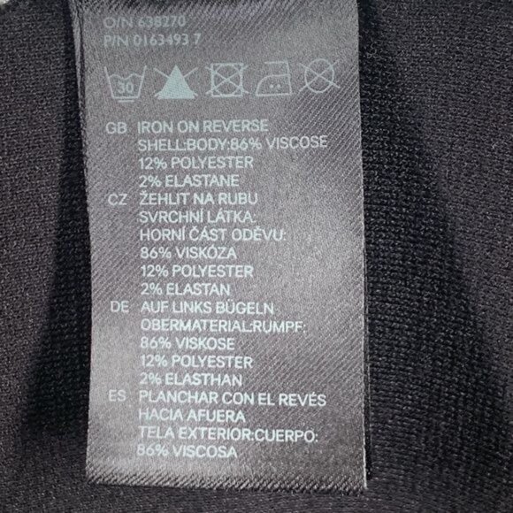 H&M Black White Colorblock Floral Sheath Dress M Workwear Fall - Picture 9 of 10